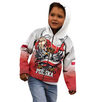 Poland Independence Day Kid Hoodie Polska White Eagle and Flag Style - Wonder Print Shop