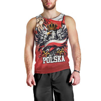 Poland Independence Day Men Tank Top Polska White Eagle and Flag Style - Wonder Print Shop
