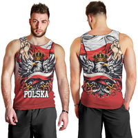 Poland Independence Day Men Tank Top Polska White Eagle and Flag Style - Wonder Print Shop