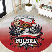 Poland Independence Day Round Carpet Polska White Eagle and Flag Style - Wonder Print Shop