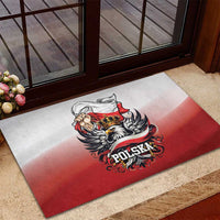 Poland Independence Day Rubber Doormat Polska White Eagle and Flag Style - Wonder Print Shop