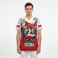 Poland Independence Day Scrub Top Polska White Eagle and Flag Style - Wonder Print Shop