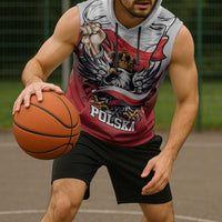 Poland Independence Day Sleeveless Hoodie Polska White Eagle and Flag Style - Wonder Print Shop