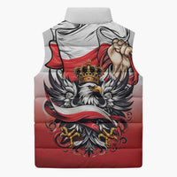 Poland Independence Day Sleeveless Puffer Jacket Polska White Eagle and Flag Style - Wonder Print Shop