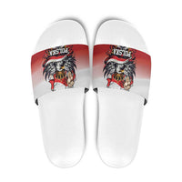 Poland Independence Day Slide Sandals Polska White Eagle and Flag Style - Wonder Print Shop