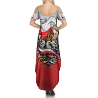 Poland Independence Day Summer Maxi Dress Polska White Eagle and Flag Style - Wonder Print Shop