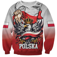 Poland Independence Day Sweatshirt Polska White Eagle and Flag Style - Wonder Print Shop