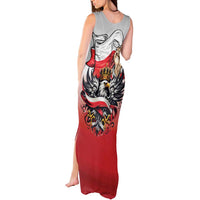 Poland Independence Day Tank Maxi Dress Polska White Eagle and Flag Style - Wonder Print Shop