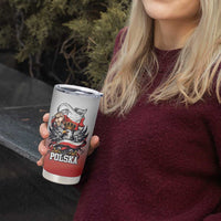 Poland Independence Day Tumbler Cup Polska White Eagle and Flag Style - Wonder Print Shop