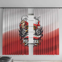 Poland Independence Day Window Curtain Polska White Eagle and Flag Style - Wonder Print Shop