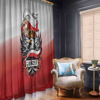 Poland Independence Day Window Curtain Polska White Eagle and Flag Style - Wonder Print Shop