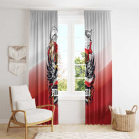 Poland Independence Day Window Curtain Polska White Eagle and Flag Style - Wonder Print Shop