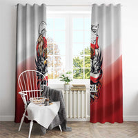 Poland Independence Day Window Curtain Polska White Eagle and Flag Style - Wonder Print Shop
