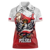 Poland Independence Day Women Polo Shirt Polska White Eagle and Flag Style - Wonder Print Shop