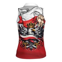 Poland Independence Day Women Sleeveless Polo Shirt Polska White Eagle and Flag Style - Wonder Print Shop