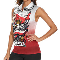 Poland Independence Day Women Sleeveless Polo Shirt Polska White Eagle and Flag Style - Wonder Print Shop