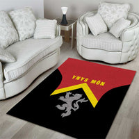 Anglesey Wales Area Rug Ynys Mon Welsh Lion Flag Design - Wonder Print Shop