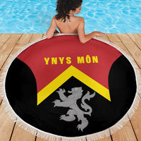 Anglesey Wales Beach Blanket Ynys Mon Welsh Lion Flag Design - Wonder Print Shop