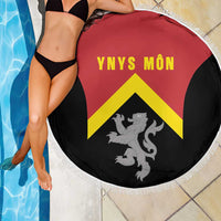 Anglesey Wales Beach Blanket Ynys Mon Welsh Lion Flag Design - Wonder Print Shop