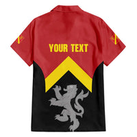 Personalised Anglesey Wales Family Matching Long Sleeve Bodycon Dress and Hawaiian Shirt Ynys Mon Welsh Lion Flag Design - Wonder Print Shop