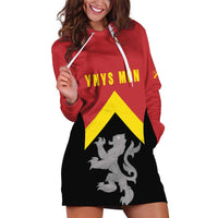 Personalised Anglesey Wales Hoodie Dress Ynys Mon Welsh Lion Flag Design - Wonder Print Shop