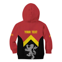 Personalised Anglesey Wales Kid Hoodie Ynys Mon Welsh Lion Flag Design - Wonder Print Shop
