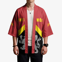 Personalised Anglesey Wales Kimono Ynys Mon Welsh Lion Flag Design - Wonder Print Shop