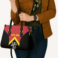 Anglesey Wales Leather Bag Ynys Mon Welsh Lion Flag Design - Wonder Print Shop