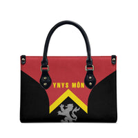 Anglesey Wales Leather Bag Ynys Mon Welsh Lion Flag Design - Wonder Print Shop
