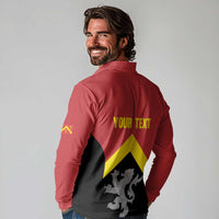 Personalised Anglesey Wales Long Sleeve Polo Shirt Ynys Mon Welsh Lion Flag Design - Wonder Print Shop