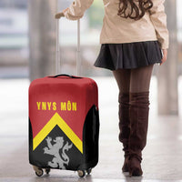 Anglesey Wales Luggage Cover Ynys Mon Welsh Lion Flag Design - Wonder Print Shop