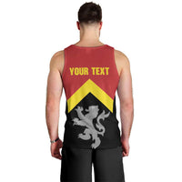 Personalised Anglesey Wales Men Tank Top Ynys Mon Welsh Lion Flag Design - Wonder Print Shop