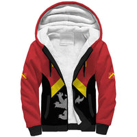 Personalised Anglesey Wales Sherpa Hoodie Ynys Mon Welsh Lion Flag Design - Wonder Print Shop