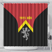 Anglesey Wales Shower Curtain Ynys Mon Welsh Lion Flag Design - Wonder Print Shop