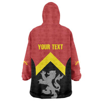Personalised Anglesey Wales Wearable Blanket Hoodie Ynys Mon Welsh Lion Flag Design - Wonder Print Shop