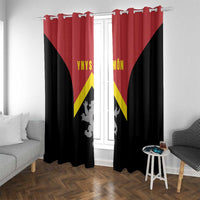 Anglesey Wales Window Curtain Ynys Mon Welsh Lion Flag Design - Wonder Print Shop