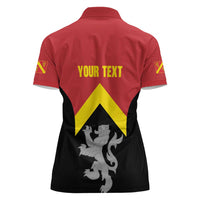 Personalised Anglesey Wales Women Polo Shirt Ynys Mon Welsh Lion Flag Design - Wonder Print Shop
