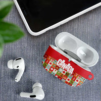Canada Football AirPods Case Patchwork Icons and Maple Leaf Pattern - Wonder Print Shop