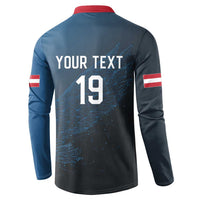 Custom World Football 2026 Austria Button Sweatshirt Das Team Go Champions Blue Version