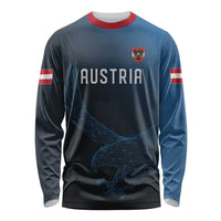 Custom World Football 2026 Austria Long Sleeve Shirt Das Team Go Champions Blue Version