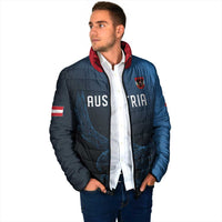 Custom World Football 2026 Austria Padded Jacket Das Team Go Champions Blue Version