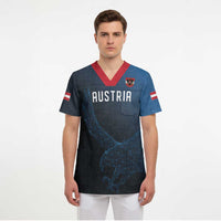 Custom World Football 2026 Austria Scrub Top Das Team Go Champions Blue Version