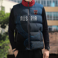 Custom World Football 2026 Austria Sleeveless Puffer Jacket Das Team Go Champions Blue Version