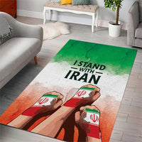 I Stand With Iran Area Rug Freedom for the Iranian People