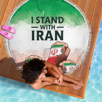 I Stand With Iran Beach Blanket Freedom for the Iranian People