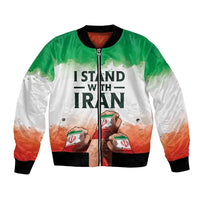 I Stand With Iran Personalized Bomber Jacket Freedom for the Iranian People