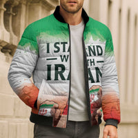 I Stand With Iran Personalized Bomber Puffer Jacket Freedom for the Iranian People