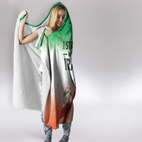 I Stand With Iran Hooded Blanket Freedom for the Iranian People