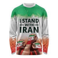 I Stand With Iran Personalized Long Sleeve Shirt Freedom for the Iranian People