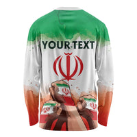 I Stand With Iran Personalized Long Sleeve Shirt Freedom for the Iranian People